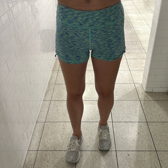 Victoria secret workout shorts size small green and blue